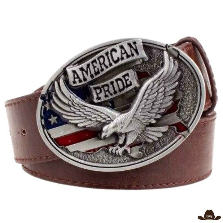 Ceinture Américaine Western Marron