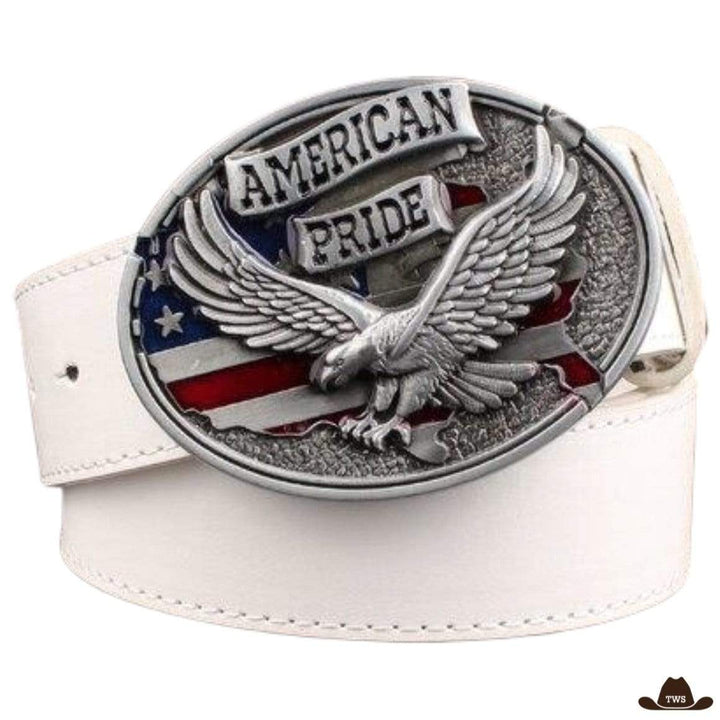 Ceinture Américaine Western Blanche