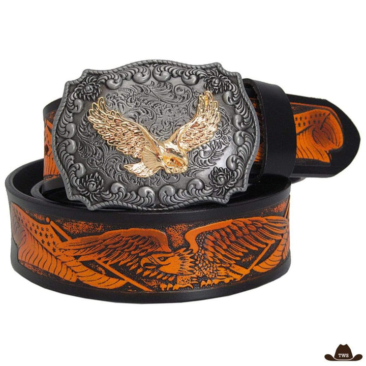 Ceinture Western Cuir Noir