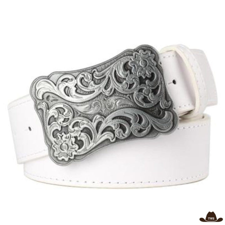 Ceinture Cowboy Western Blanche