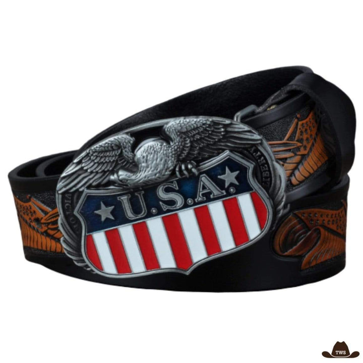 Ceinture Cuir Western Homme