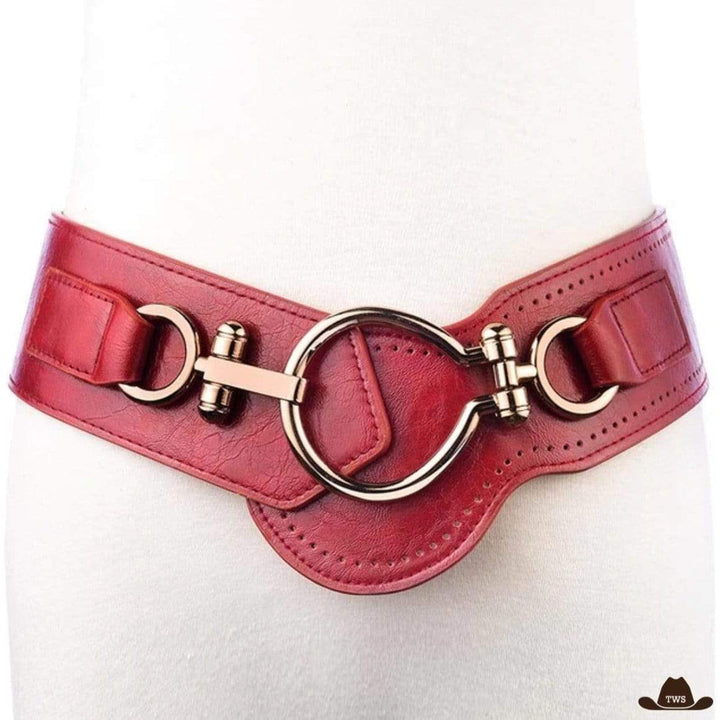 Ceinture Western Élastique Rouge