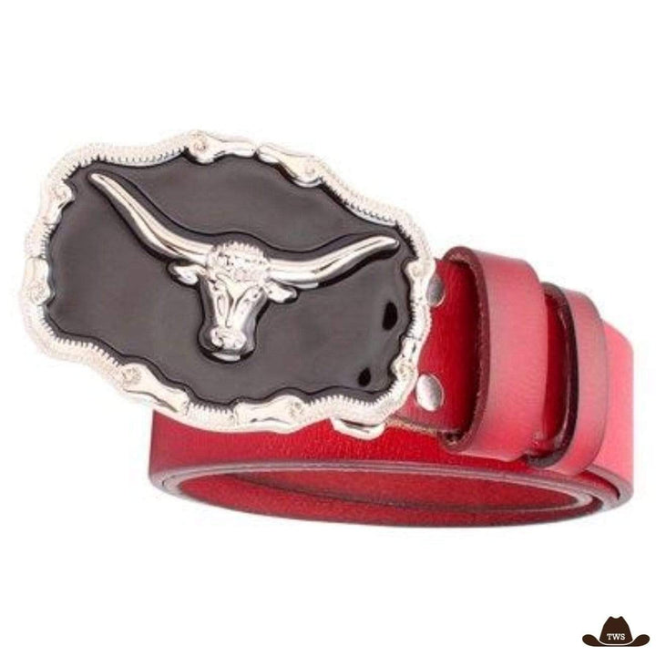 Ceinture Western Mexicain - rouge