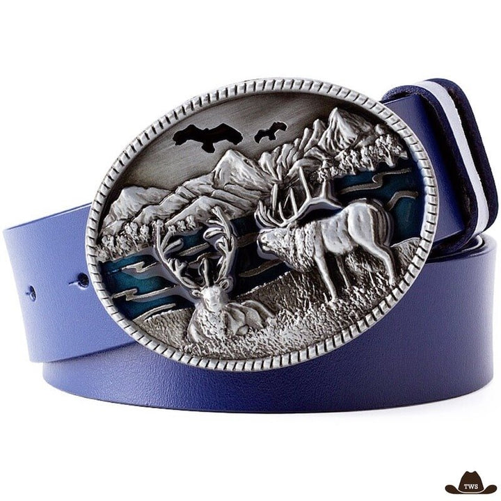 Ceinture Western Bleue