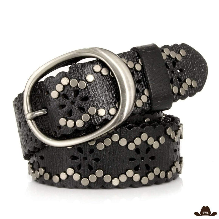 Ceinture Western Strass Noire