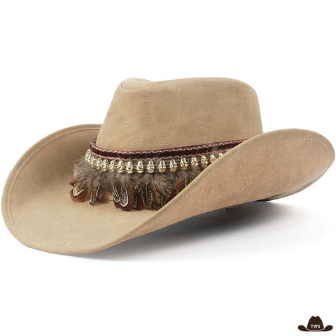 chapeau country cuir