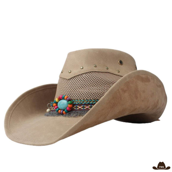 chapeau country cuir femme