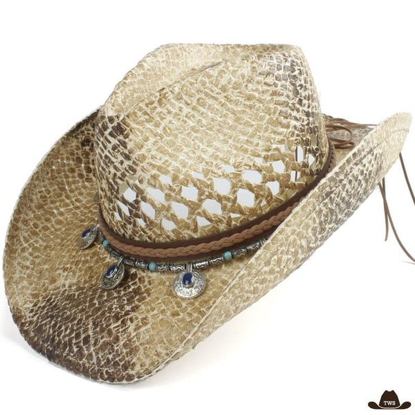 Chapeau Country Western Paille