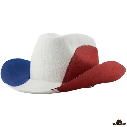 Chapeau Cowboy Bleu Blanc Rouge