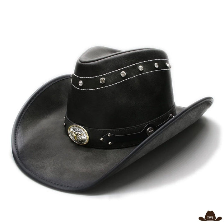 Chapeau Cowboy Cuir Homme