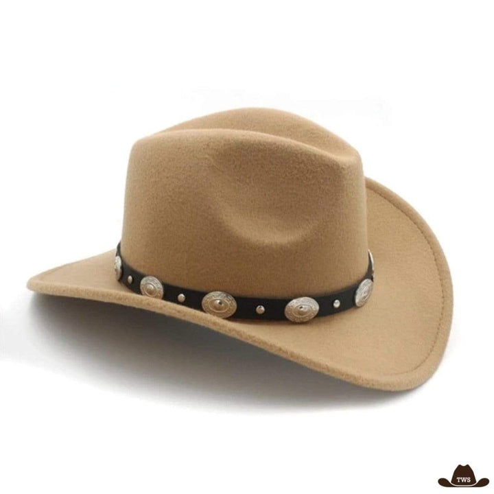 Chapeau Cowboy Feutre Beige