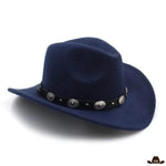 Chapeau Cowboy Feutre Bleu