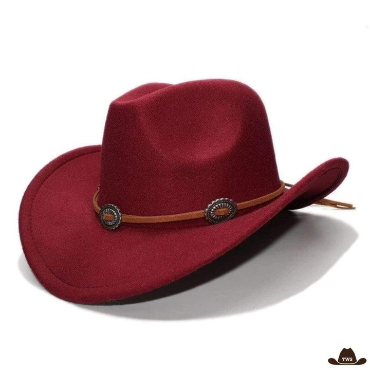 Chapeau Cowboy Enfant Bordeaux