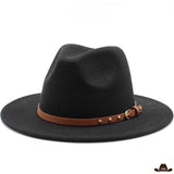 Chapeau de Cowboy à Bord Plat Noir