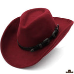 Chapeau de Cowboy à Boucle Bordeaux