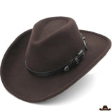 Chapeau de Cowboy à Boucle Marron