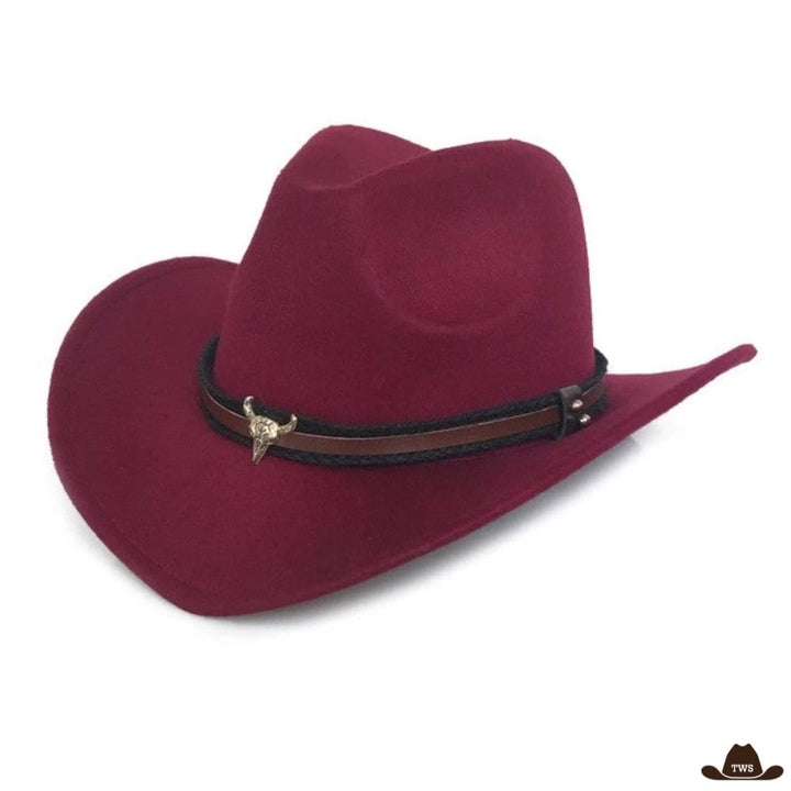 Chapeau Cowboy Adulte Bordeaux