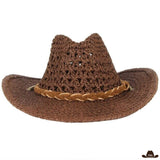 Chapeau de Cowboy Paille Enfant Marron