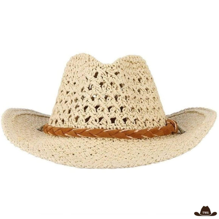 Chapeau de Cowboy Paille Enfant Beige