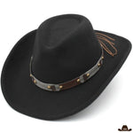 Chapeau de Cowboy Avec Ficelle Noir
