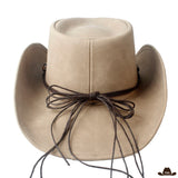 chapeau de cowboy en cuir femme
