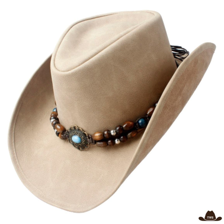 chapeau cowboy cuir femme