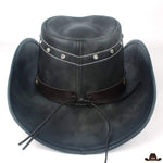 Chapeau de Cowboy Cuir Noir