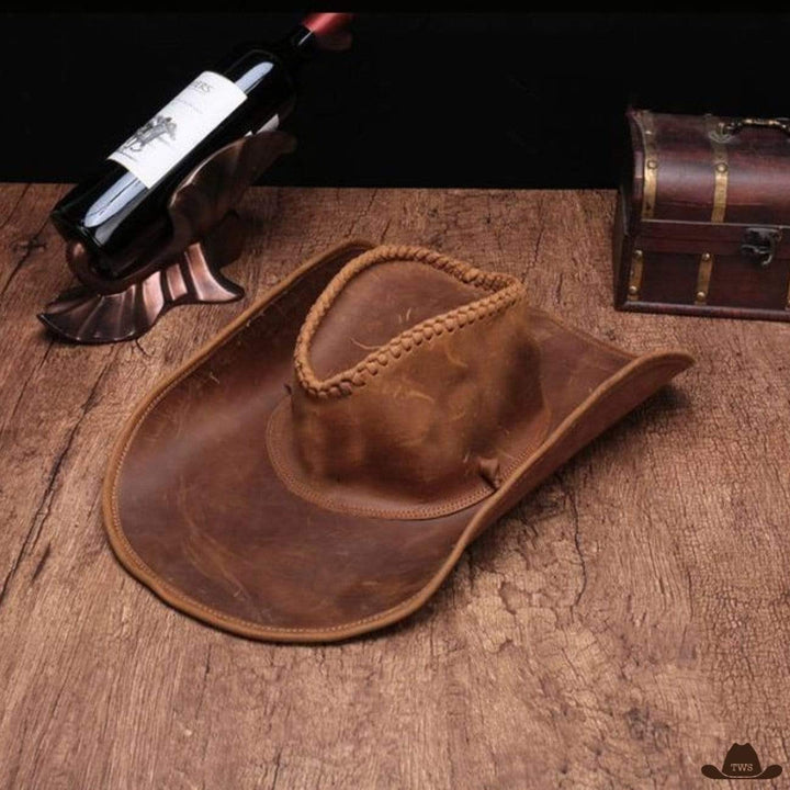 Chapeau de cowboy en cuir