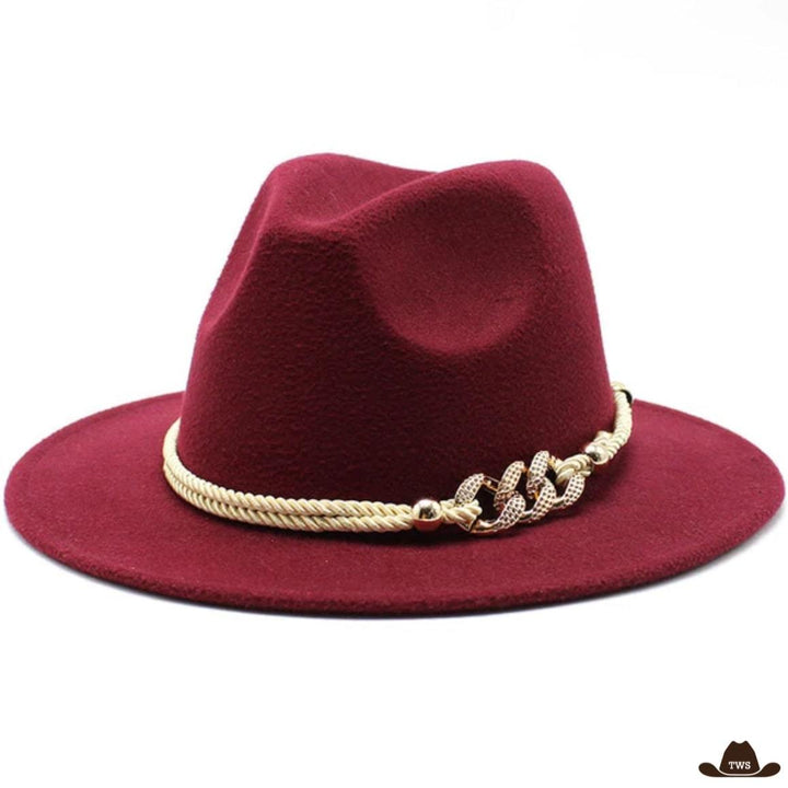 chapeau cowboy femme bordeaux