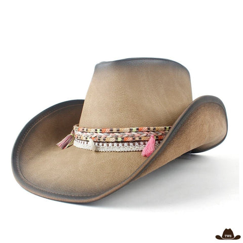 chapeau cowboy femme cuir