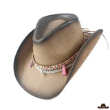 chapeau de cowboy femme cuir