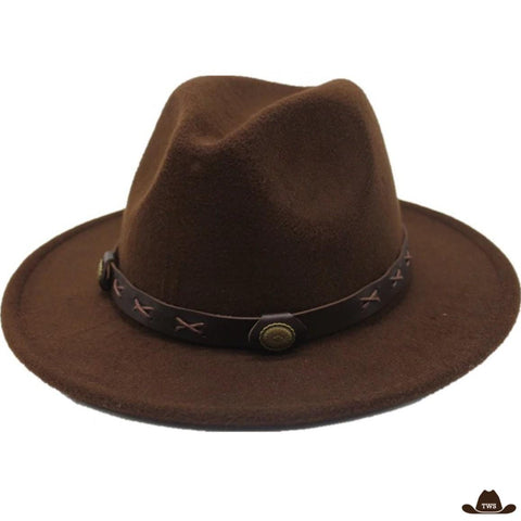 Chapeau de Cowboy Feutre Marron Foncé