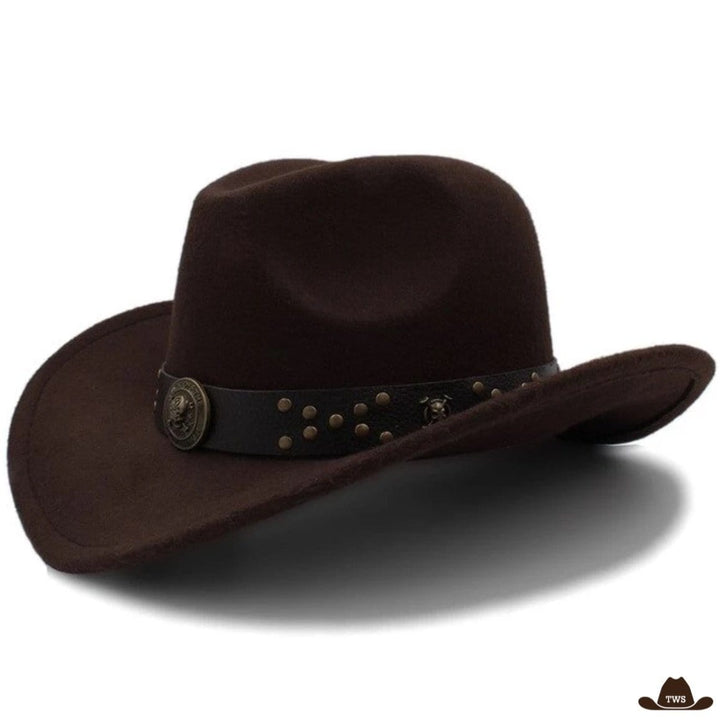 Chapeau Cowboy Homme Feutre Marron