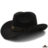 Chapeau Cowboy Homme Feutre Noir