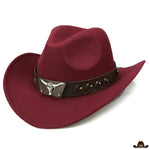 Chapeau Cowboy Horizon bordeaux