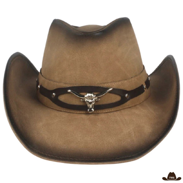 Chapeau Western Marron