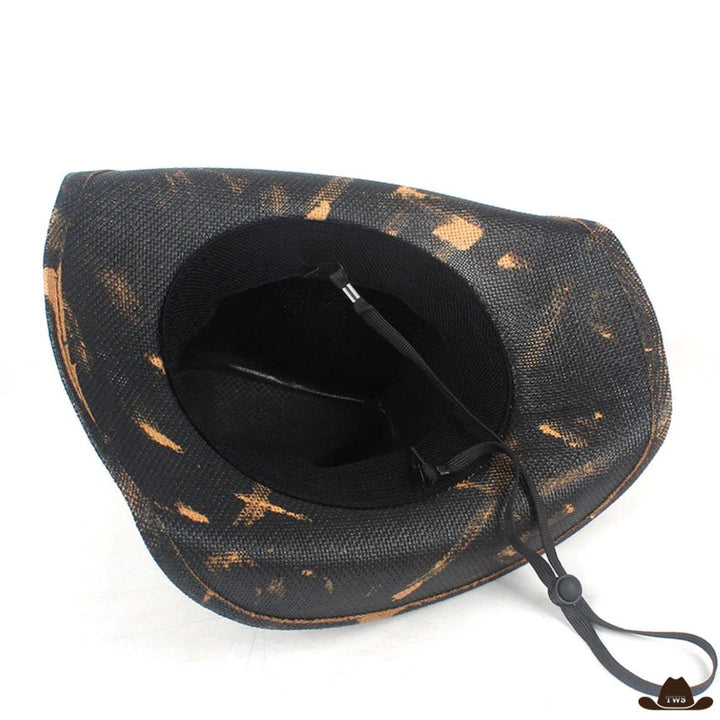 chapeau cowboy paille noir