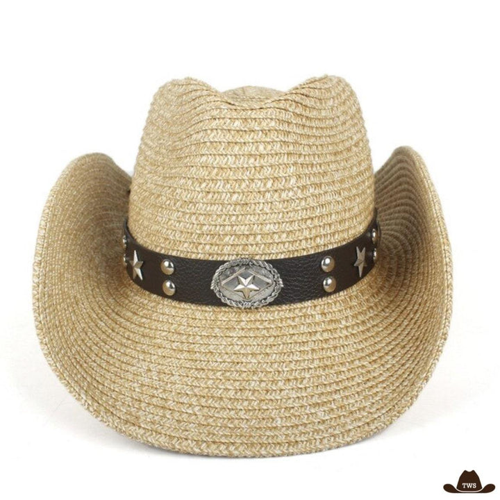 chapeau cowboy paille tressée