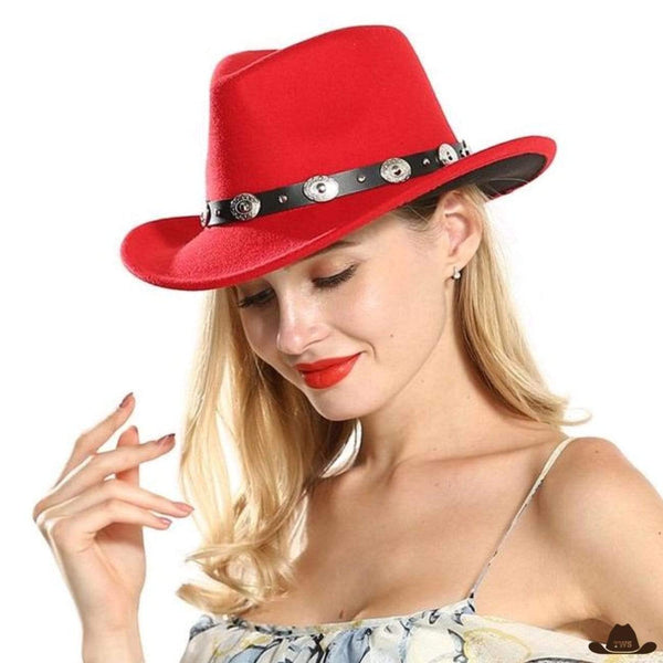 Chapeau de cowboy rouge