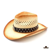 Chapeau Paille Western Country Strass Noir