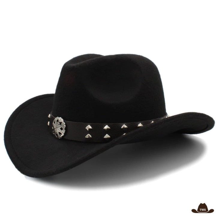 Chapeau Western Bord Court Noir