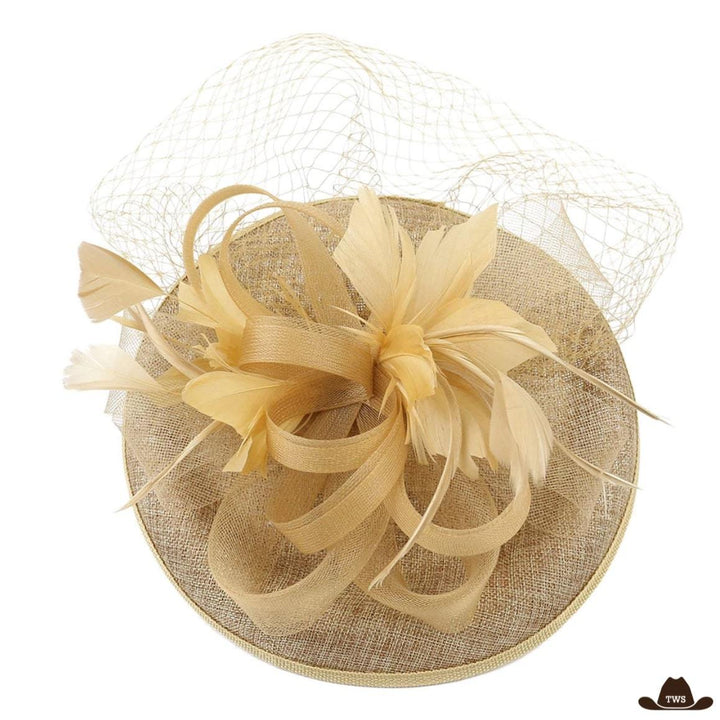 Chapeau de Western Femme Mariage Beige