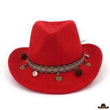 Chapeau de cowboy Indian - rouge