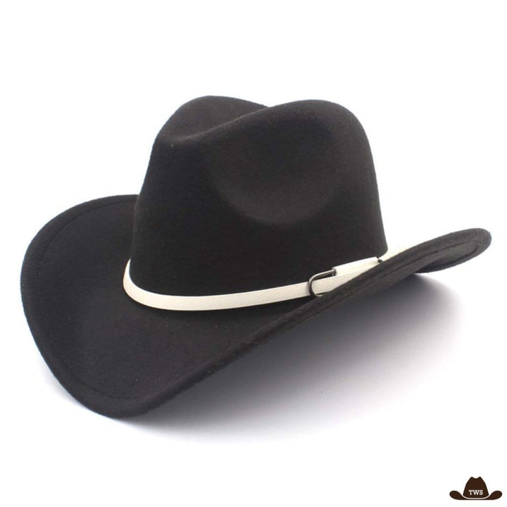 Chapeau Feutre Western Modulable Noir