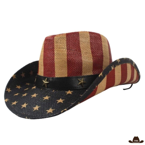 Chapeau Western Avec Drapeau Américain