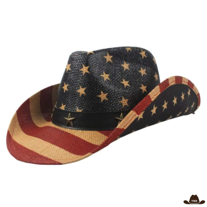 Chapeau Cowboy Avec Drapeau Américain