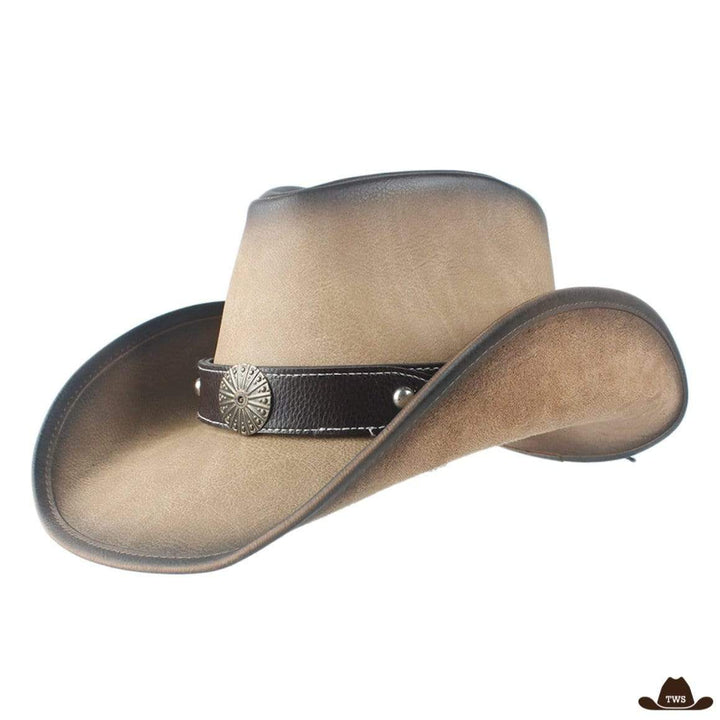 Chapeau Western Cuir Vieilli