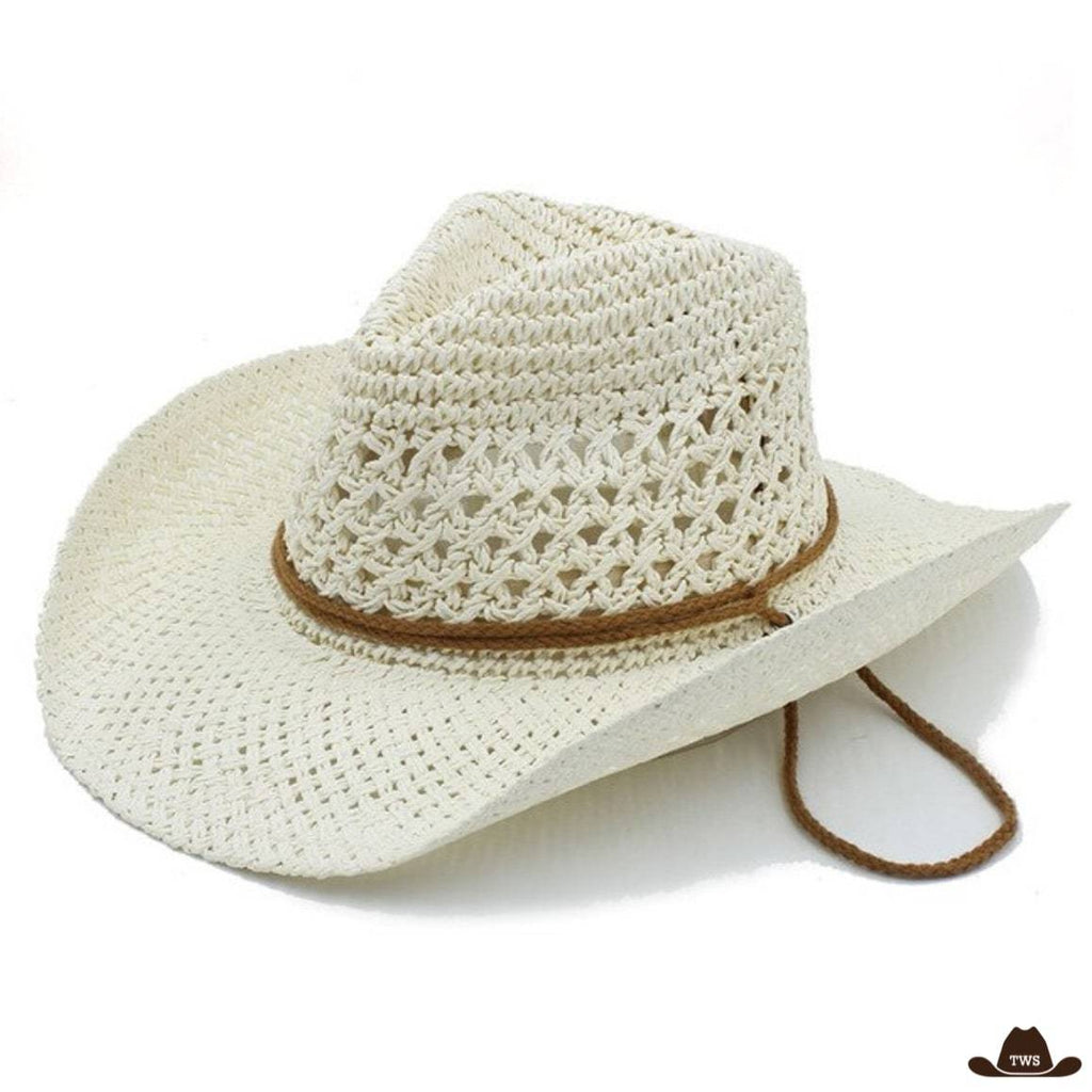 Chapeau De Paille Blanc Et Noir - La Boutique Bohème - 3