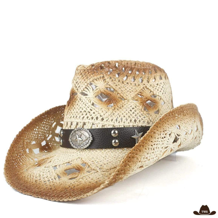 Chapeau Western Old Paille