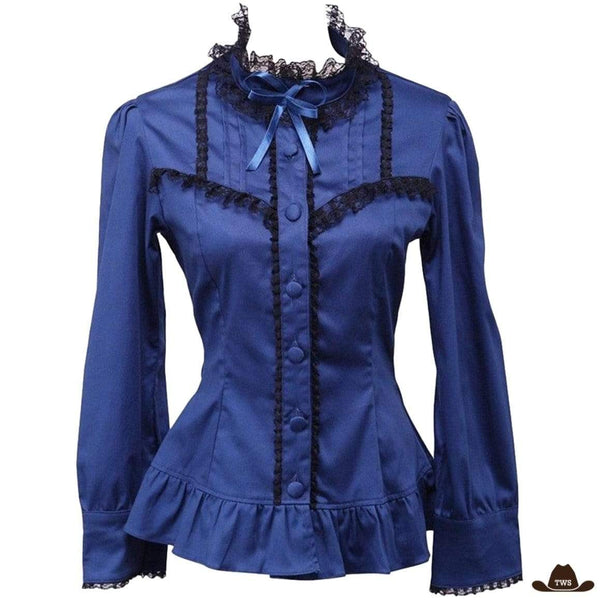 Chemise Bleue Country Femme